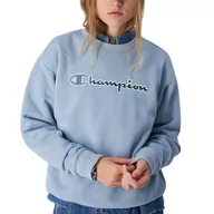 Bluzy sportowe damskie - Bluza Champion Tonal Embroidery Fleece 115478-BS096 - niebieska - miniaturka - grafika 1
