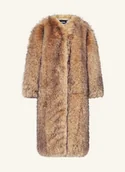 Płaszcze damskie - Rotate Płaszcz Ze Sztucznego Futra braun - miniaturka - grafika 1