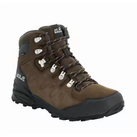 Buty trekkingowe męskie - Buty męskie na wędrówki Jack Wolfskin REFUGIO TEXAPORE MID M brown / phantom - 39,5 - miniaturka - grafika 1