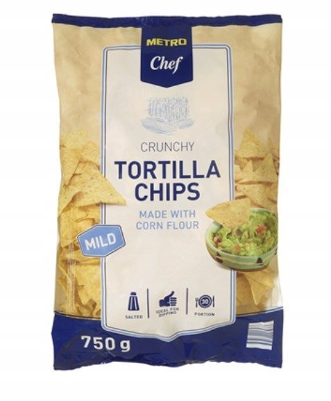 METRO Chef Łagodne solone Nachos Chipsy Tortilla 750 g