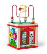 Zabawki interaktywne dla dzieci - WOODY Kostka aktywności mały domek WD91916 - miniaturka - grafika 1