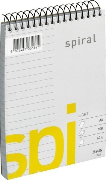 BANTEX LIGHT SPI SPIRALBLOK A6 LINJERET