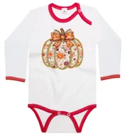 Body dla niemowląt - Body dziecięce Dynia Z Wzorem W Kwiatki Vintage Glitter Dzień Dyni 62/68 - miniaturka - grafika 1