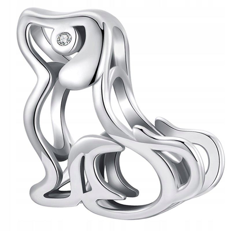 Charms Zawieszka Charms Ażurowy Pies Srebro 925 Charmsy Trusky