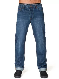 Spodnie i spodenki dla chłopców - Horsefeathers GARAGE dark blue designer dżinsy męskie - 30 - grafika 1