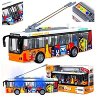 Samochody i pojazdy dla dzieci - DUŻY AUTOBUS ELEKTRYCZNY interaktywny światła DŹWIĘKI otwierane drzwi AUTO - miniaturka - grafika 1