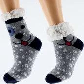 Skarpetki dla dzieci - Skarpetki Zimowe Dziecięce Grube Antypoślizgowe Rozmiar 32-35 - miniaturka - grafika 1