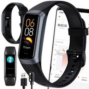 Smartband - SMARTWATCH WATCH ZEGAREK CZARNY C60 Opaska FIT SMARTBAND Pulsometr iOS ANDROID AMOLED PULS - miniaturka - grafika 1