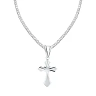 Bransoletki - Komplet srebrny z KRZYŻYKIEM frezowany PANCERKA 92 - miniaturka - grafika 1