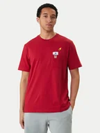 Koszulki męskie - adidas T-Shirt Mini Embroidery Basketball Graphic KB2525 Czerwony Regular Fit - miniaturka - grafika 1