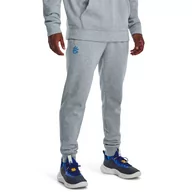 Spodnie sportowe męskie - Męskie spodnie dresowe Under Armour Curry Fleece Sweatpants - szare - UNDER ARMOUR - miniaturka - grafika 1