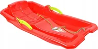 Sanki i ślizgacze - Marmat Sanki z Oparciem Hamulcami dla Dzieci Plastikowe Czerwone MARMAT 80 x 43cm - miniaturka - grafika 1