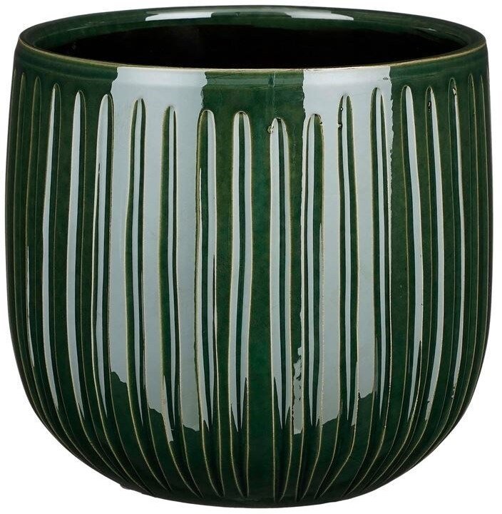Lumarko CERAMIC POT PABLO D21 H19CM GREEN RIBBLE