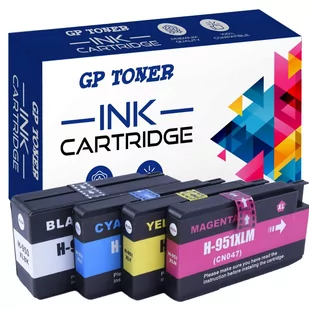 4x Tusze do HP 950/951 XL OfficeJet Pro 276dw 251dw 8610 8615 8620  Zestaw CMYK - Tusze oryginalne - miniaturka - grafika 1