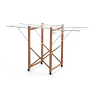 Suszarki na ubrania - ARREDAMENTI ITALIA arreda menti Italia stojak na pranie airone, drewno  składany  wysuwany 21 MT smycz  kolor: czereśnia drewno "AR-IT Il CUORE del Legno" 999-CW - miniaturka - grafika 1