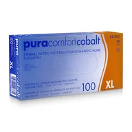 Rękawiczki jednorazowe - Pura Comfort Cobalt, Rękawice Nitrylowe Bezpudrowe, Rozmiar XL, 100 Szt. - miniaturka - grafika 1