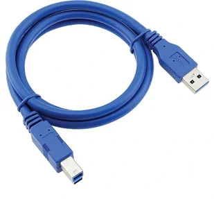 RoGer USB 3.0 A-plug AM-BM Printer Cable 1.5m Blue - Kable USB - miniaturka - grafika 1