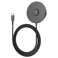 Ładowarki do telefonów - HOCO Ładowarka indukcyjna 3w1 15W kompatybilny MagSafe Delight CW41 czarna - miniaturka - grafika 1
