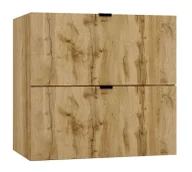 Szafki łazienkowe - Szafka łazienkowa z 2 szufladami złoty dąb 60cm W8-P60 - miniaturka - grafika 1