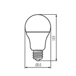 Żarówka LED E27 A60 9,5W 1050lm 220-240VAC WW 3000K ciepły biały 15000h klasyczna - Żarówki LED - miniaturka - grafika 2