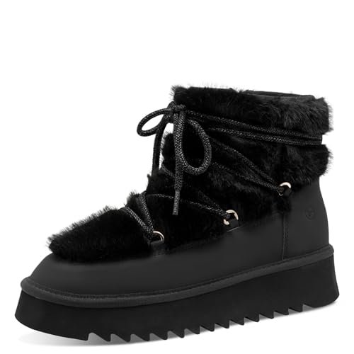Tamaris Damskie WL Boot 1-26475-45 śniegowce, czarne, rozmiar 39 EU, czarny, 39 EU