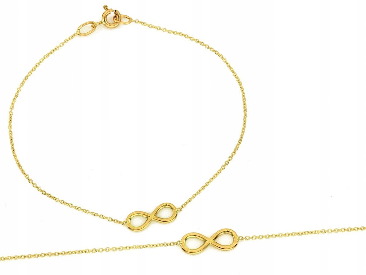Złota bransoletka 585 nieskończoność r18 INFINITY bez kamieni 0.97g