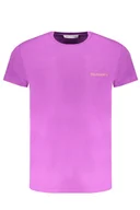 Koszulki męskie - FIOLETOWY T-SHIRT MĘSKI Z KRÓTKIM RĘKAWEM TRUSSARDI - Trussardi - miniaturka - grafika 1