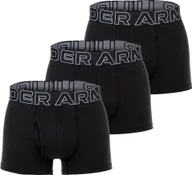 Majtki męskie - UNDER ARMOUR bokserki męskie, 3-pak - Performance Bawełna Trunks, stretch, mieszanka bawełny, gładkie czarne M - miniaturka - grafika 1