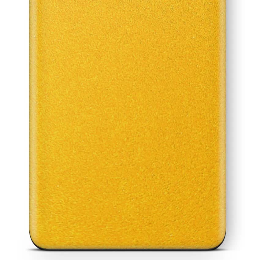 Folia naklejka skórka strukturalna na TYŁ do Apple iPhone XS - Żółty Pastel Matowy - apgo SKINS