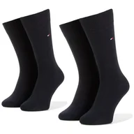 Skarpetki męskie - Zestaw 2 par wysokich skarpet unisex Tommy Hilfiger 371111 Granatowy - miniaturka - grafika 1