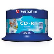 Nośniki danych - Verbatim CD-R 52x 700MB (cake 50) WIDE PRINTABLE NON-ID 43438 - miniaturka - grafika 1