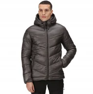 Kurtki męskie - Męska kurtka puchowa z kapturem Regatta RMN203 864 szary 3XL - miniaturka - grafika 1