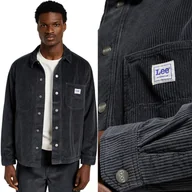 Koszule męskie - Lee WORKER OVERSHIRT Muted Grey SZARA SZTRUKSOWA KOSZULA KURTKA KATANA XL - miniaturka - grafika 1