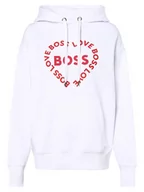 Bluzy damskie - BOSS - Damska bluza z kapturem  C_Etea_VD_Unisex, biały - miniaturka - grafika 1