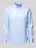 Koszule męskie - Koszula biznesowa o kroju slim fit z kołnierzykiem typu kent - miniaturka - grafika 1