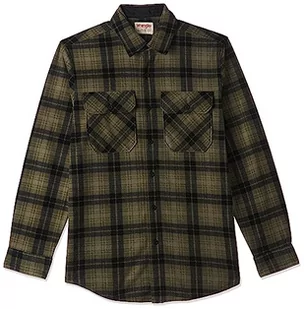 Wrangler Męska koszula z długim rękawem Plaid Fleece Shirt Jacket Button-Down - Koszule męskie - miniaturka - grafika 1
