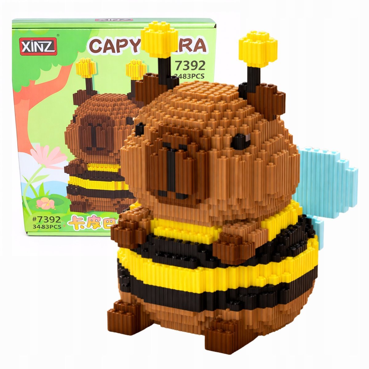Klocki Kapibara Pszczoła Konstrukcyjne 3483el 3D DUŻA Figurka DIY