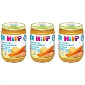 Dania dla dzieci - Hipp Marchewka z ziemniaczkami i łososiem po 5. miesiącu zestaw 3 x 190 g - miniaturka - grafika 1