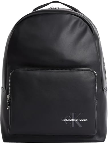 CK JEANS Męski plecak z logo Mono 40, czarny, jeden rozmiar, Na Czarny, Rozmiar Uniwersalny