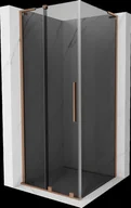 Kabiny prysznicowe - Mexen Velar L kabina prysznicowa rozsuwana 120x120 cm, grafit, miedź szczotkowana - 871-120-120-33-65 - miniaturka - grafika 1
