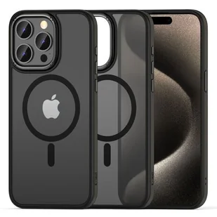 Etui APPLE IPHONE 15 PRO MAX Tech-Protect Magmat "2" MagSafe Matte czarne - Etui i futerały do telefonów - miniaturka - grafika 1