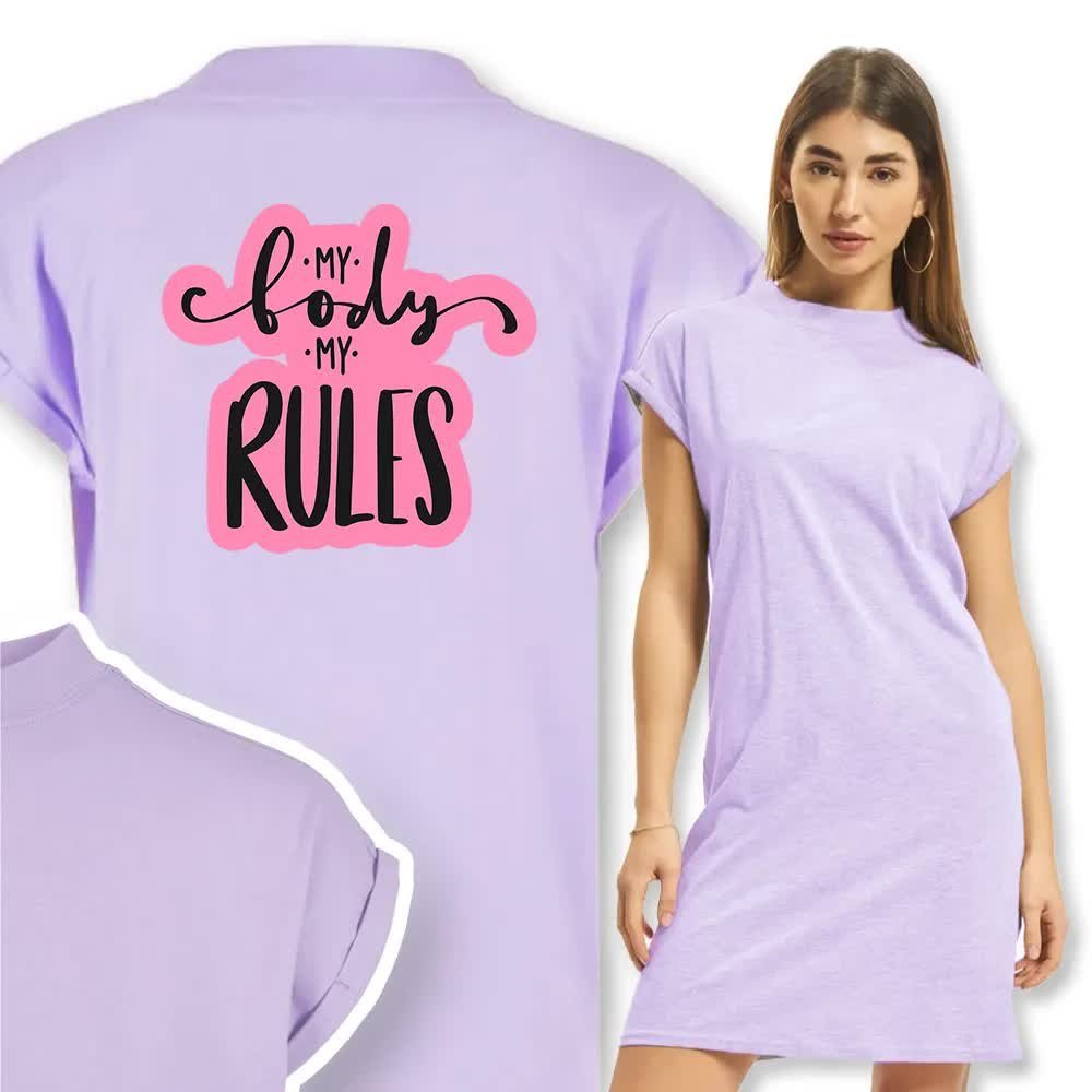 Ładna Wygodna Koszula Nocna MY BODY RULES Wzory L