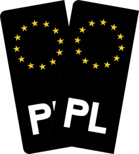 Naklejki na tablice rejestracyjne Czarny Euroband - Akcesoria tuningowe - miniaturka - grafika 1