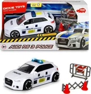 Samochody i pojazdy dla dzieci - Dickie SOS Politibil Audi RS3 m/afspærring og tilbehør 1:32 - miniaturka - grafika 1