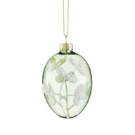 Wielkanoc - Bombka jajko wielkanocne zielone z koralikami 9 cm - miniaturka - grafika 1