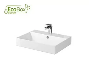 Cersanit Laufen Kartell Umywalka wisząca 46x28x12 cm z otworem na baterię biała H8153350001111 H1086 - Umywalki - miniaturka - grafika 2