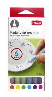 Toma Markery do ceramiki TO-740 6 kolorów - Markery permanentne - miniaturka - grafika 1
