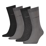 Skarpetki damskie - Calvin Klein Męskie skarpety na prezent (4 sztuki), Grey Combo., rozmiar uniwersalny - miniaturka - grafika 1