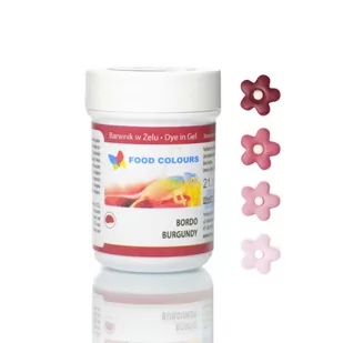 Foodcolours BARWNIK SPOŻYWCZY W ŻELU 35g BORDO BYRGUNDY 42 - Dodatki do ciast w płynie, aromaty - miniaturka - grafika 1