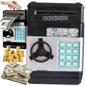 Skarbonki - Interaktywna Skarbonka Sejf Elektroniczny Bankomat Zabawkowy PIN MUZYKA LED - miniaturka - grafika 1